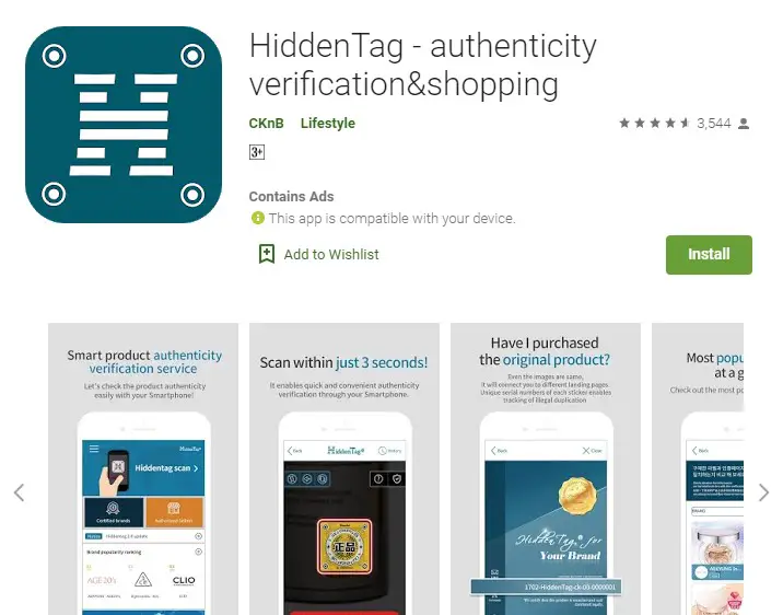 Aplikasi HiddenTag untuk cara mengecek barcode Nature Republic